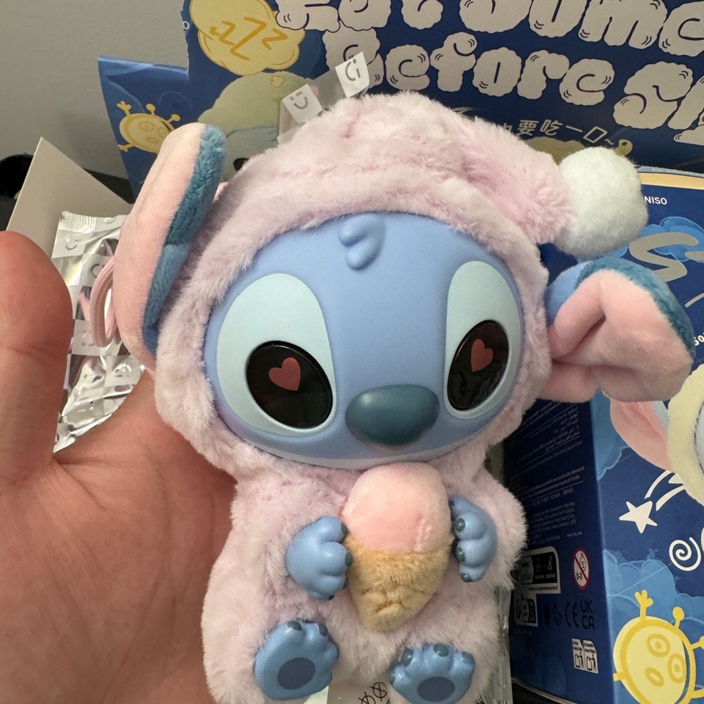 Authentic Miniso x Disney Stitch Eat Something Before Sleep - Strawberry Cone
